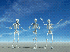 dancing skeletons
